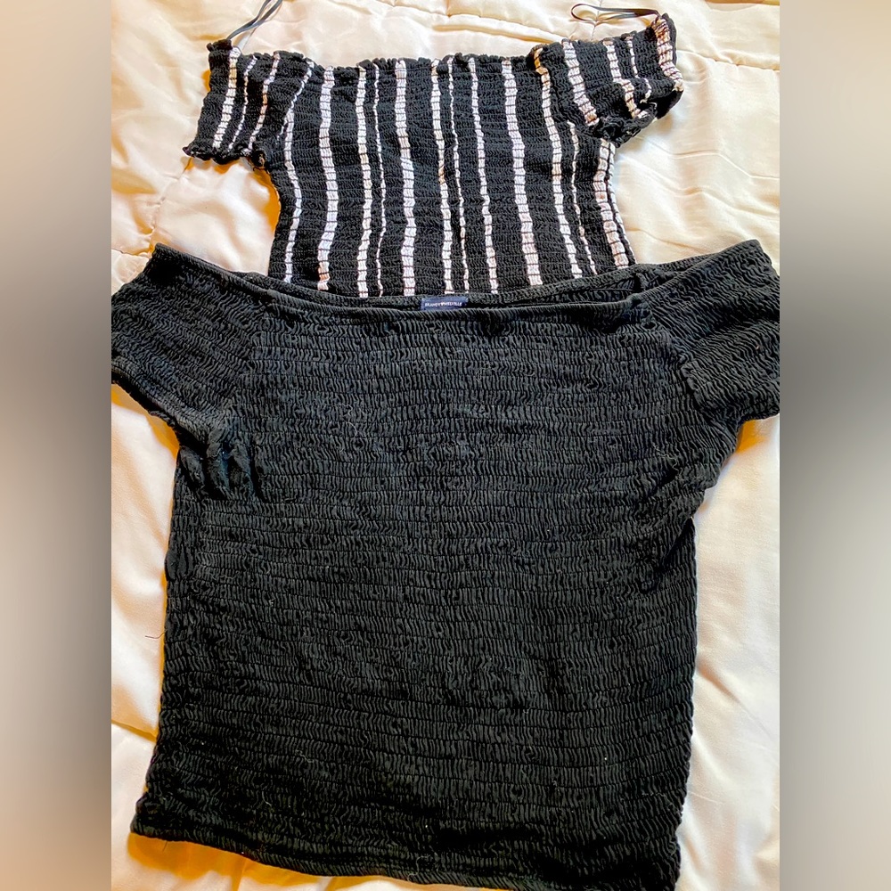 Bundle 2 tops. Black is Brandy Melville and striped is Kendall and Kylie.